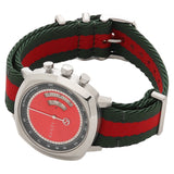 Gucci Grip Quartz Chronograph Red Dial Two Tone NATO Strap Watch for Men - YA157304 Buy Now By Gucci