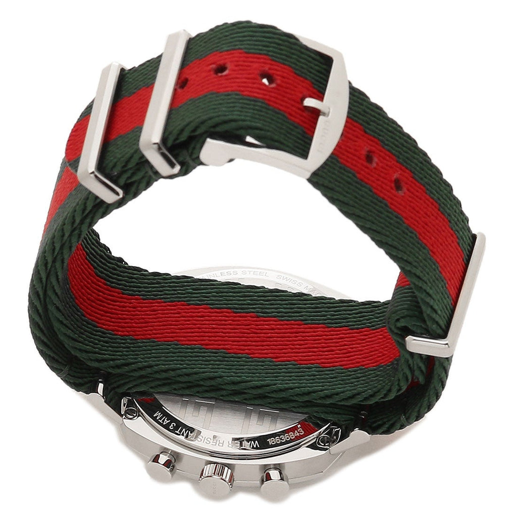 Gucci Grip Quartz Chronograph Red Dial Two Tone NATO Strap Watch for Men - YA157304 Buy Now By Gucci