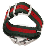 Gucci Grip Quartz Chronograph Red Dial Two Tone NATO Strap Watch for Men - YA157304 Buy Now By Gucci