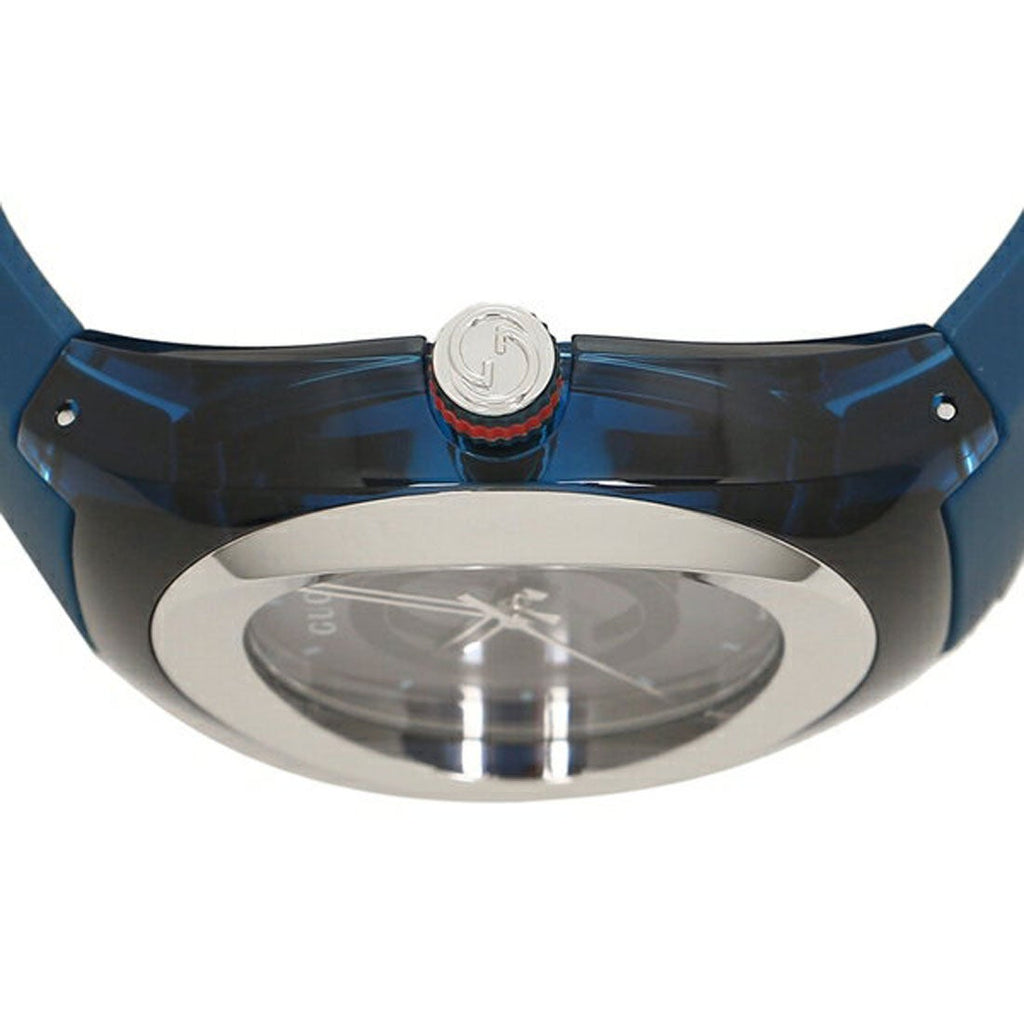Gucci Sync XXL Quartz Blue Dial Blue Rubber Strap Watch For Men - YA137104 Buy Now By Gucci