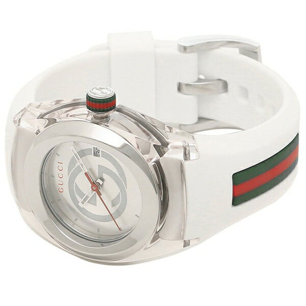 Gucci Sync Quartz White Dial White Rubber Strap Unisex Watch - YA137302 Buy Now By Gucci