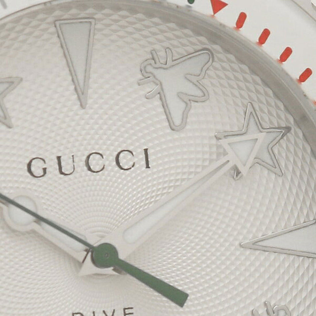 Gucci Dive Quartz White Dial White Rubber Strap Watch For Men - YA136337 Buy Now By Gucci