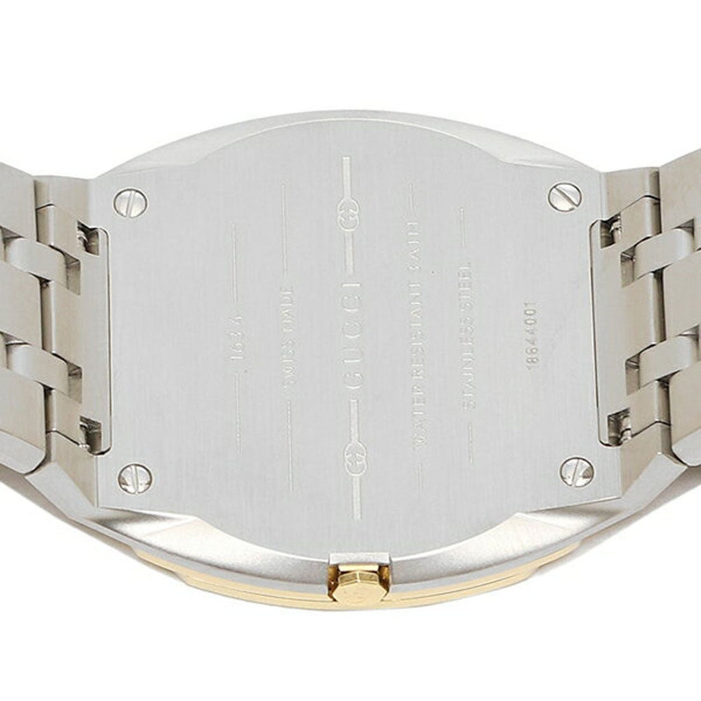 Gucci 25H Quartz Gold Dial Silver Steel Strap Watch for Women - YA163403 Buy Now By Gucci