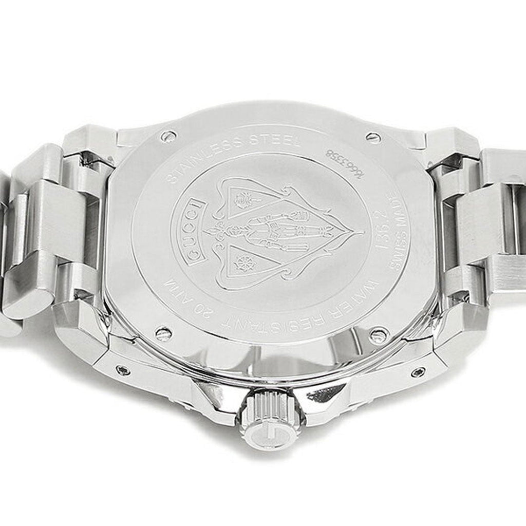 Gucci Dive Quartz Black Dial Silver Steel Strap Watch For Men - YA136212 Buy Now By Gucci