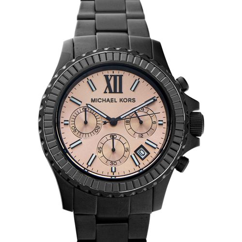 Michael Kors Everest Quartz Rose Gold Dial Black Steel Strap Watch For Women - MK5872 Buy Now By Michael Kors