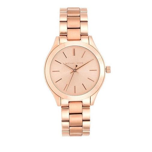 Michael Kors Slim Runway Rose Gold Dial Rose Gold Steel Strap Watch for Women - MK3513 Buy Now By Michael Kors