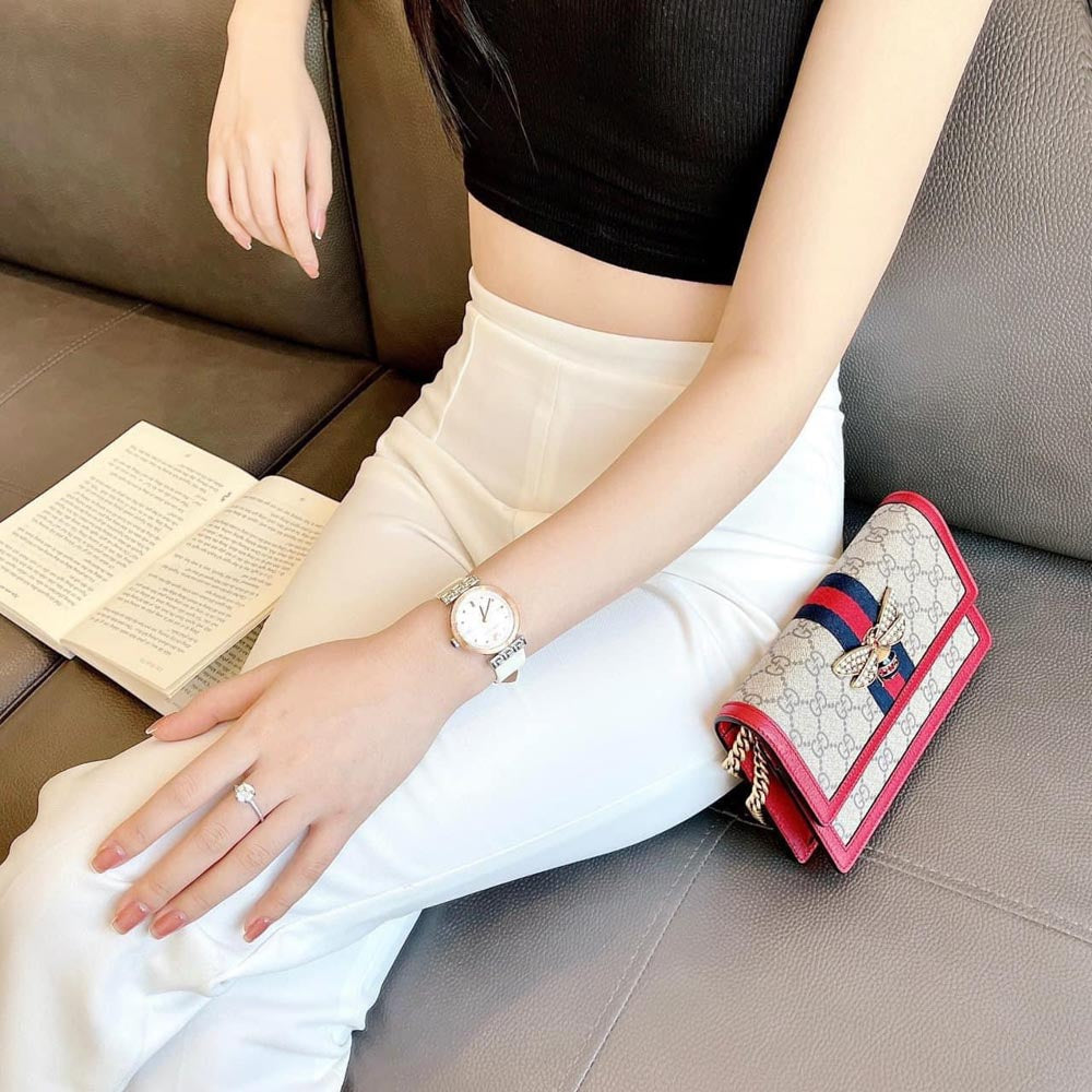 Versace Greca White Dial White Leather Strap Watch for Women - VELW00120 Buy Now By Versace