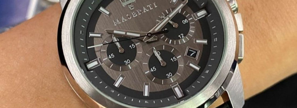 Maserati Successo 44mm Grey Dial Black Leather Strap Watch For Men - R8871621006 Buy Now By Maserati