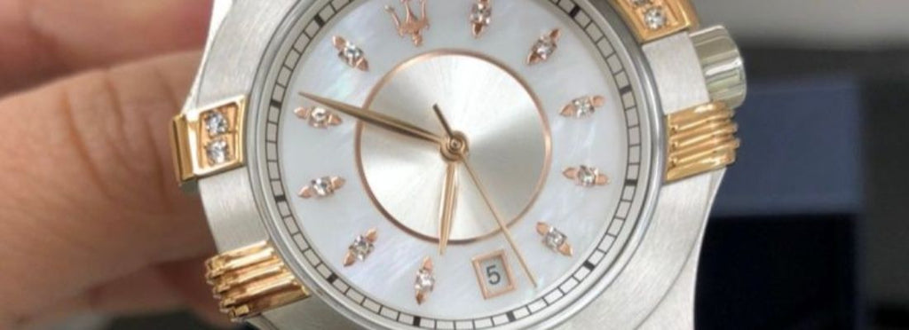 Maserati Potenza Diamonds Silver Dial Blue Leather Strap Watch For Women - R8851108502 Buy Now By Maserati