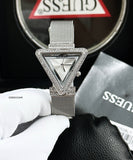 Guess Fame Diamonds Silver Dial Silver Mesh Bracelet Watch for Women - GW0508L1 Buy Now By Guess