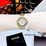 Guess Dream Quartz Gold Dial Gold Mesh Strap Watch For Women - GW0550L2 Buy Now By Guess