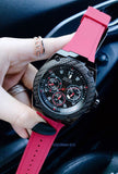 Guess Legacy Black Dial Red Silicone Strap Watch for Men - W1049G6 Buy Now By Guess