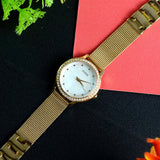 Guess Chelsea Mother of Pearl White Dial Rose Gold Mesh Strap Watch For Women - W0647L2 Buy Now By Guess