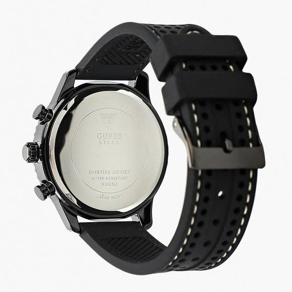 Guess Marina Chronograph Black Dial Black Rubber Strap Watch for Women - W1025L3 Buy Now By Guess