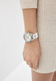 Guess Frontier Diamonds Silver Dial White Rubber Strap Watch for Women - GW0045L1 Buy Now By Guess