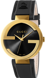 Gucci Interlocking Special Edition Grammy Black Dial Black Leather Strap Watch For Men - YA133208 Buy Now By Gucci