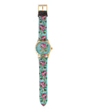 Gucci G Timeless Floral Turquoise Dial Turquoise Leather Strap Watch For Women - YA1264085 Buy Now By Gucci