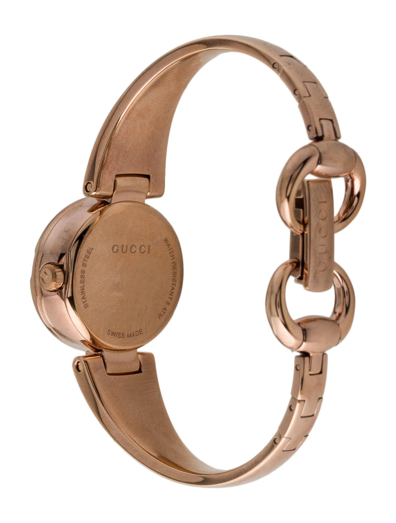 Gucci Guccisima Quartz Mother of Pearl White Dial Rose Gold Steel Strap Watch for Women - YA134512 Buy Now By Gucci