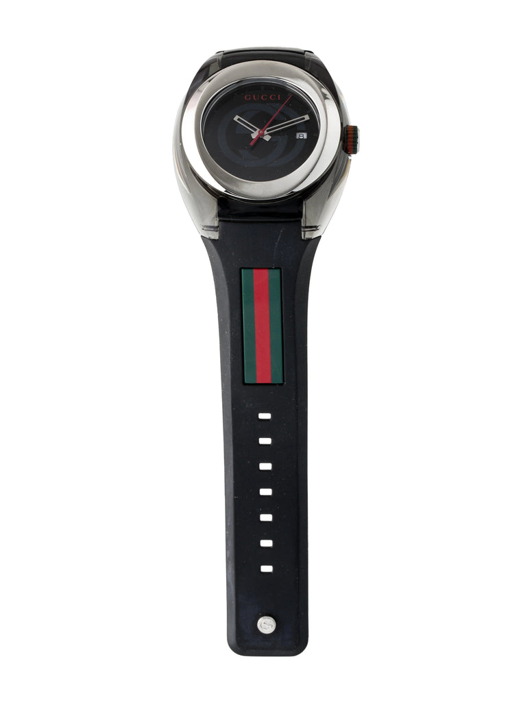 Gucci Sync XXL Quartz Black Dial Black Rubber Strap Watch For Men - YA137101 Buy Now By Gucci