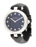 Gucci Diamantissima Diamonds Black Dial Black Leather Strap Watch For Women - YA141403 Buy Now By Gucci