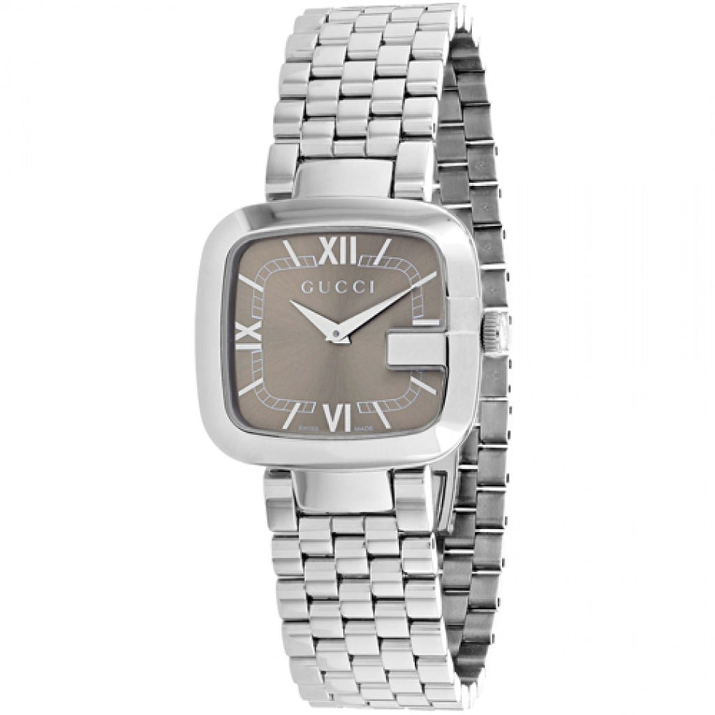 Gucci G-Gucci Brown Dial Silver Steel Strap Watch For Women - YA125413 Buy Now By Gucci