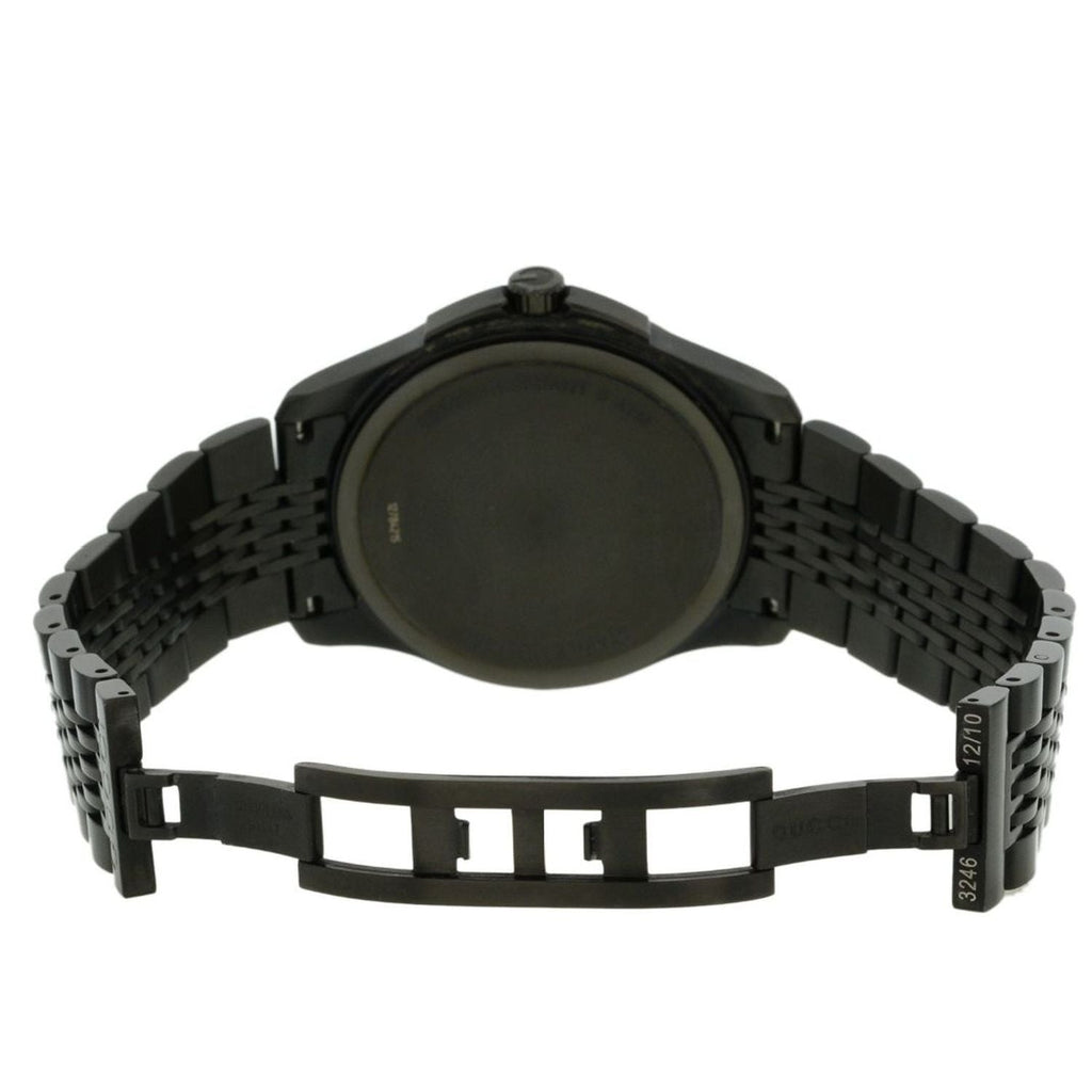 Gucci G Timeless Black Dial Black Steel Strap Watch For Men - YA126202 Buy Now By Gucci