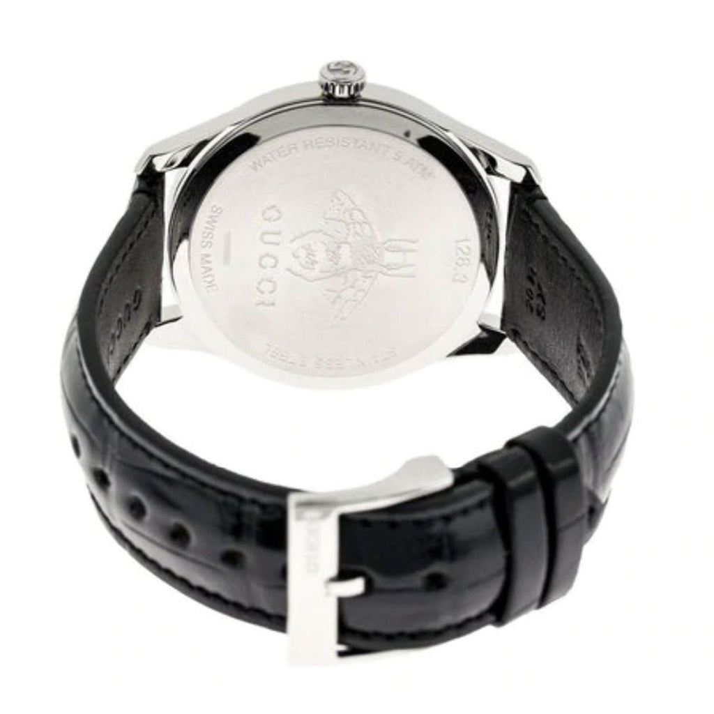 Gucci G-Timeless Moonphase Black Dial Black Leather Strap Watch For Men - YA126327 Buy Now By Gucci