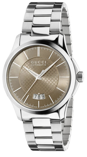Gucci G Timeless Automatic Brown Dial Silver Steel Strap Watch For Women - YA126431A Buy Now By Gucci