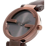 Gucci G Interlocking Brown Dial Brown Leather Strap Watch For Women - YA133504 Buy Now By Gucci