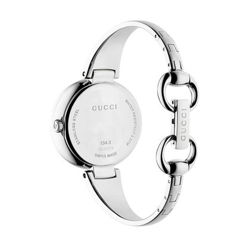 Gucci Guccissima Black Dial Silver Steel Strap Watch For Women - YA134301 Buy Now By Gucci