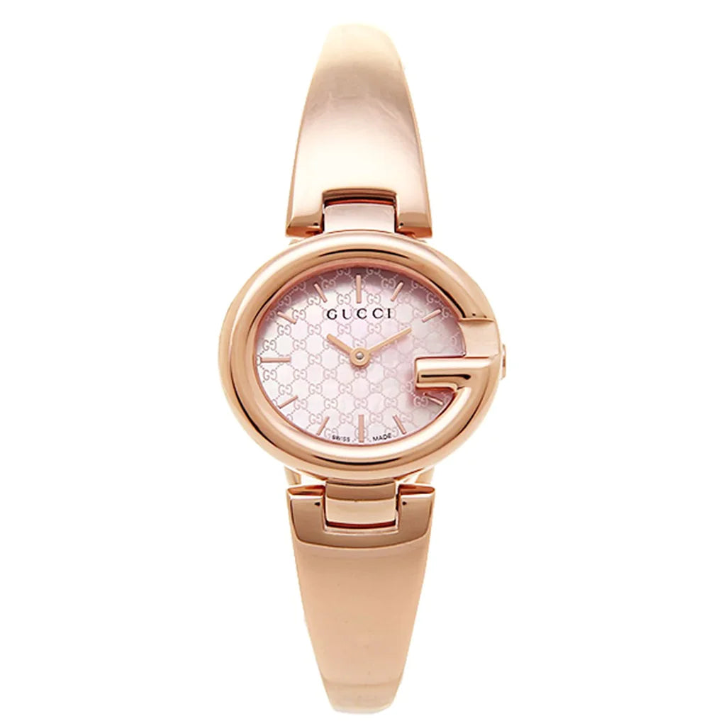 Gucci Guccisima Quartz Mother of Pearl White Dial Rose Gold Steel Strap Watch for Women - YA134512 Buy Now By Gucci
