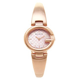 Gucci Guccisima Quartz Mother of Pearl White Dial Rose Gold Steel Strap Watch for Women - YA134512 Buy Now By Gucci