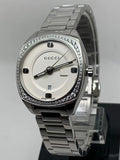 Gucci GG2570 Diamonds White Dial Silver Steel Strap Watch For Women - YA142506 Buy Now By Gucci