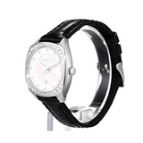 Gucci GG2570 Diamonds Silver Dial Black Leather Strap Watch For Women - YA142507 Buy Now By Gucci