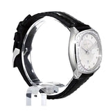 Gucci GG2570 Diamonds Silver Dial Black Leather Strap Watch For Women - YA142507 Buy Now By Gucci