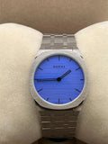 Gucci 25H Quartz Blue Dial Silver Steel Strap Unisex Watch - YA163408 Buy Now By Gucci