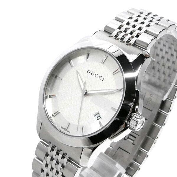 Gucci G Timeless Silver Dial Silver Steel Strap Watch For Men - YA126401 Buy Now By Gucci