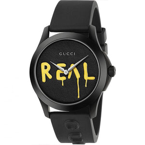 Gucci G Timeless Ghost Black Dial Black Rubber Strap Unisex Watch - YA1264017 Buy Now By Gucci