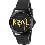 Gucci G Timeless Ghost Black Dial Black Rubber Strap Unisex Watch - YA1264017 Buy Now By Gucci