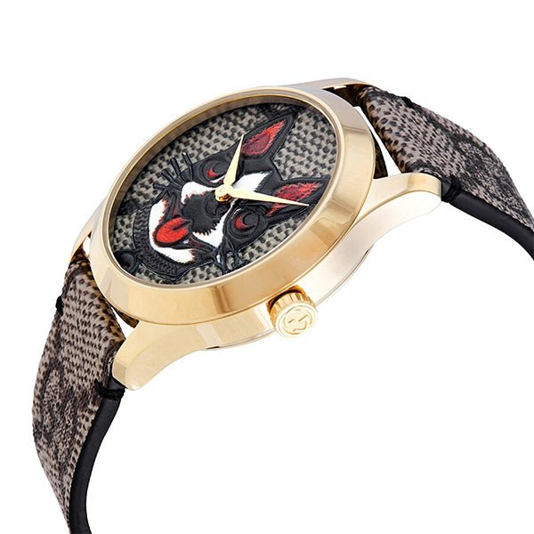 Gucci G-Timeless Brown Dial Brown Leather Strap Unisex Watch - YA1264057 Buy Now By Gucci