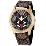 Gucci G-Timeless Brown Dial Brown Leather Strap Unisex Watch - YA1264057 Buy Now By Gucci
