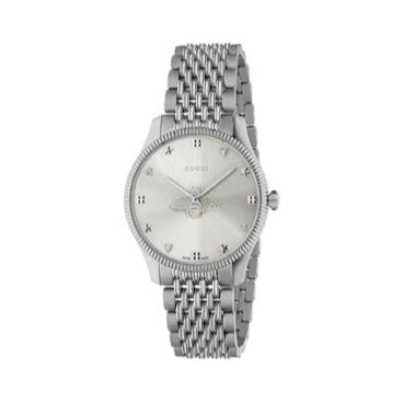 Gucci G Timeless Quartz Silver Dial Silver Steel Strap Watch For Women - YA1264153 Buy Now By Gucci