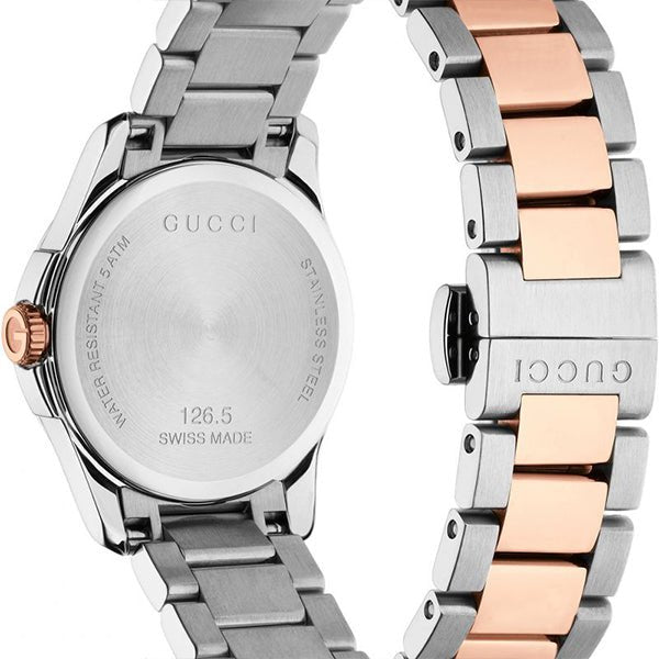 Gucci G Timeless Grey Dial Two Tone Steel Strap Watch For Women - YA126527 Buy Now By Gucci