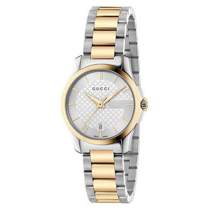 Gucci G Timeless Silver Dial Two Tone Steel Strap Watch For Women - YA126563 Buy Now By Gucci