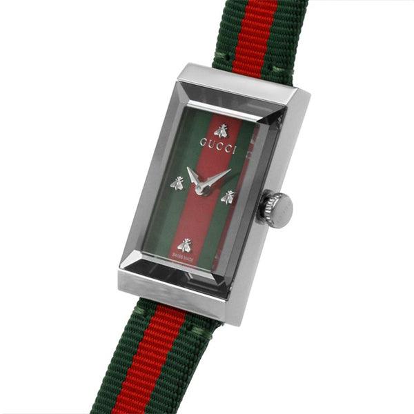 Gucci G-Frame Mother of Pearl Dial Two Tone Nylon Strap Watch For Women - YA147404 Buy Now By Gucci