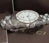 Gucci Dive Quartz White Dial Silver Steel Strap Watch for Men - YA136302 Buy Now By Gucci