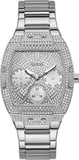 Guess Raven Diamonds Silver Dial Silver Steel Strap Watch for Women - GW0104L1 Buy Now By Guess
