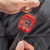 Guess Phoenix Multifunction Analog Red Dial Black Silicone Strap Watch For Men - GW0499G4 Buy Now By Guess