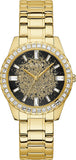 Guess Night Life Diamonds Black Dial Gold Steel Strap Watch for Women - GW0405L2 Buy Now By Guess
