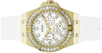Guess Venus Diamonds White Dial White Rubber Strap Watch for Women - GW0118L5 Buy Now By Guess